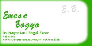 emese bogyo business card