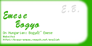 emese bogyo business card
